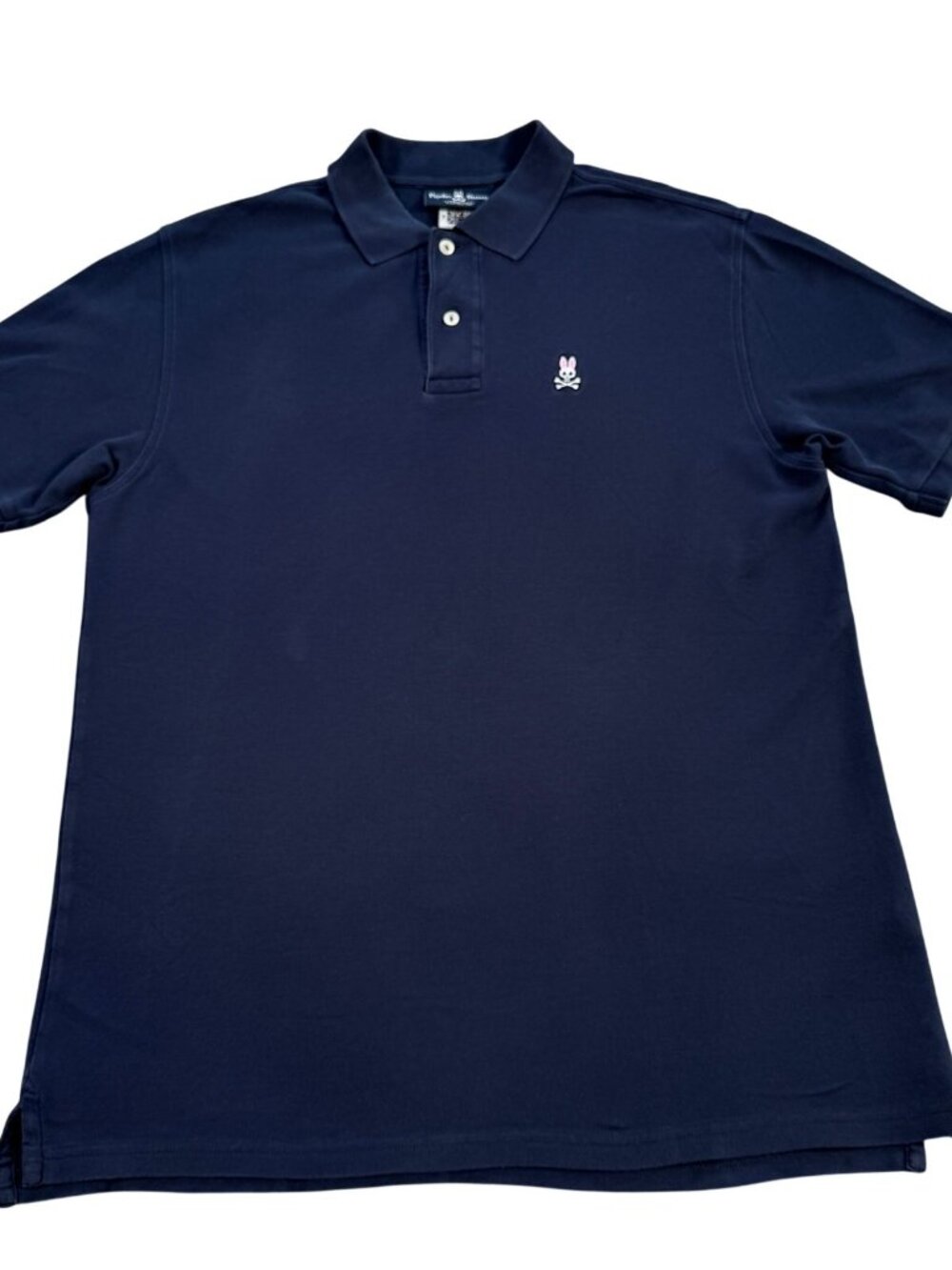 Psycho Bunny Polo Shirt Men's XL Blue Cotton Embroidered Logo